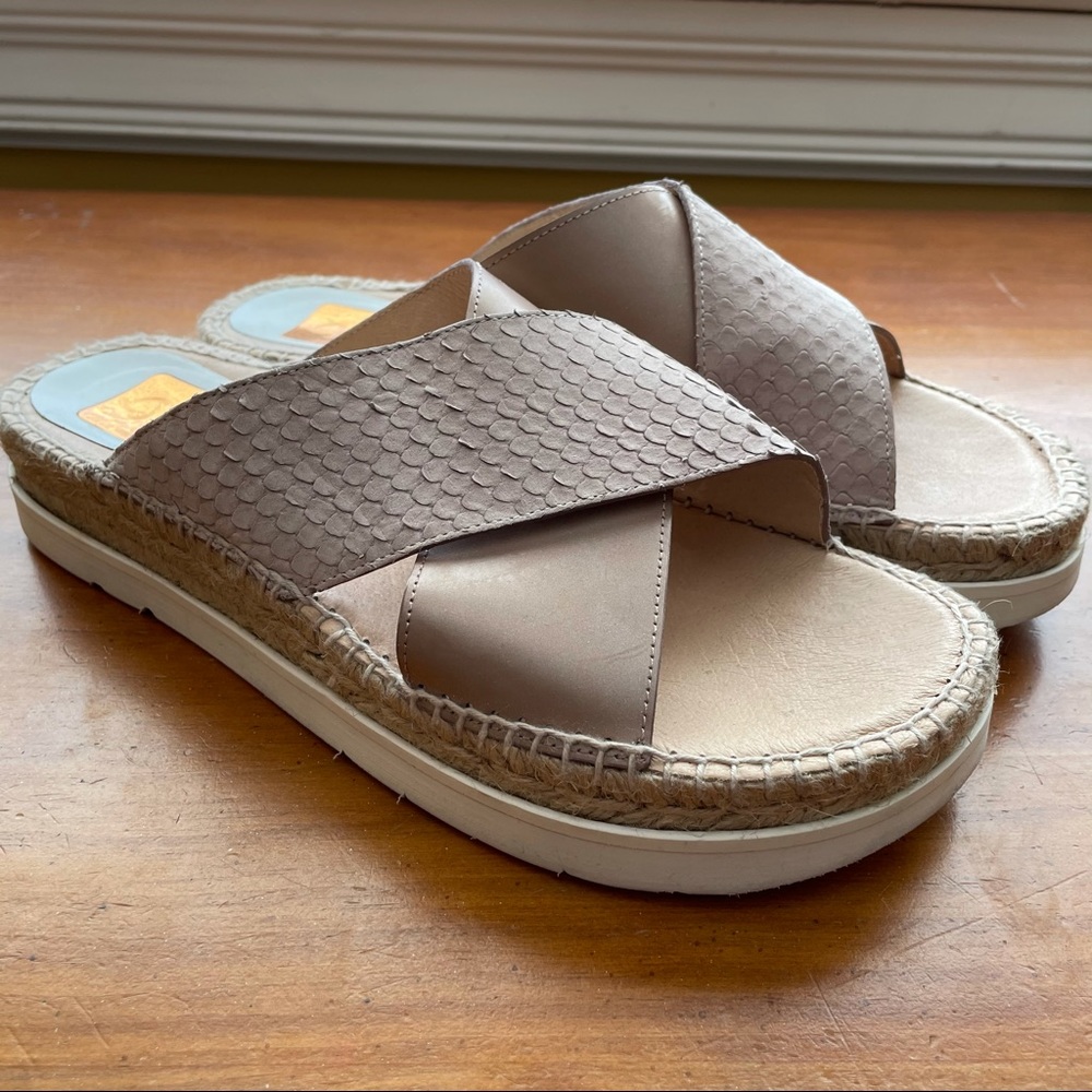 Tan leather sandals from Spain